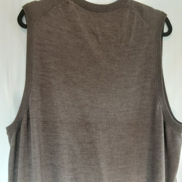 Joseph Abboud Men's Tan Merino Wool Vest | XXL - Picture 6 of 13